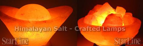 crafted salt lamps